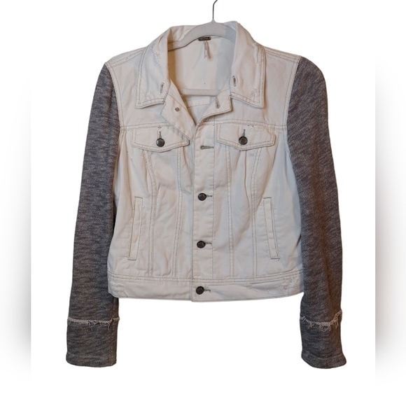 FREE PEOPLE LADIES LONG SLEEVE DENIM JACKET- SP - Picture 1 of 5